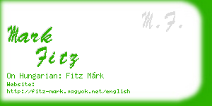 mark fitz business card